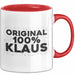 Klaus Tasse Original 100% Klaus Geschenk Rot Trendation