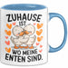 Ente Tier Tasse Geschenk Lustige Geschenkidee Spruch Zuhause Ist Wo Meine Enten Sind Blau Trendation