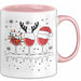 Wein-Trinker Geschenk Weihnachten Rotwein Geschenkidee Weintrinkerin Grafik Kaffee-Becher Rosa Trendation