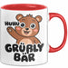 Sarkastischer Bär Tasse Geschenk Lustige Geschenkidee Spruch Grüßly Bär Rot Trendation