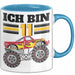 11. Geburtstag Geschenk Tasse Becher Jungs Trucks Geburtstagsgeschenk Ich Bin 11 Blau Trendation