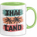Bangkok Thailand Tasse Geschenk Lustige Geschenkidee Spruch Grün Trendation