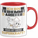Tierheimmitarbeiter Tasse Geschenk für Tierheimmitarbeiter Geburtstag Lustiger Spruch Kaffee-Becher Was Ist Deine Superkraft Rot Trendation