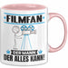 Filmfan Tasse Geschenk für Filmfan Der Mann Der Alles Kann Geschenkidee zum Geburtstag Rosa Trendation