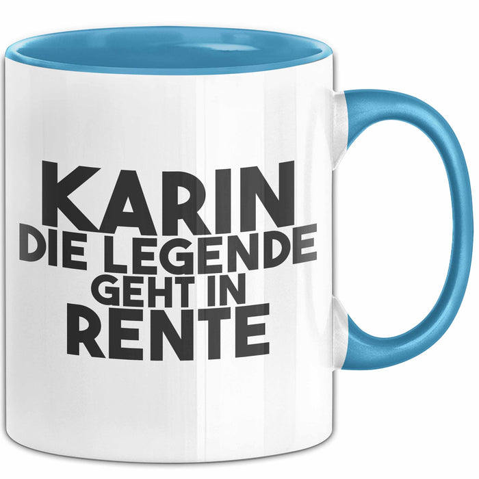 Karin Tasse Karin – Die Legende Geht In Rente Geschenk