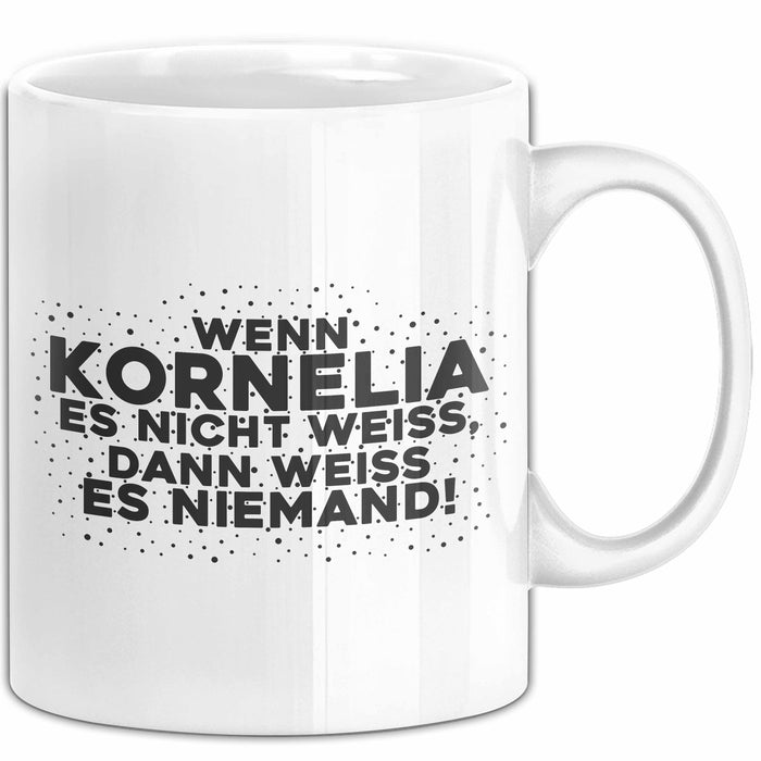 Kornelia Tasse Wenn Kornelia Es Nicht Weiss, Dann Weiss Es Niemand!