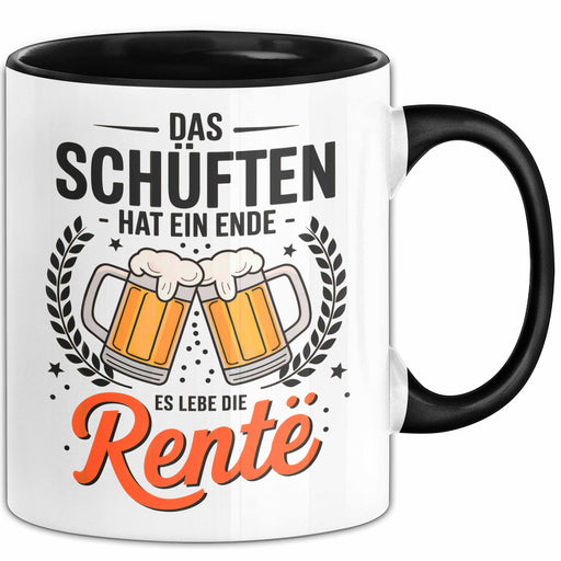 Rentner Pensionär Sarkasmus Tasse Geschenk Lustige Geschenkidee Spruch Das Schuften Hat Ein Ende Es Lebe Die Rente Trendation