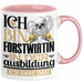 Forstwirtin Ausbildung Start Geschenk Tasse Ich Bin Forstwirtin In Der Ausbildung Ich Darf Das Kaffee-Becher Geschenkidee Rosa Trendation