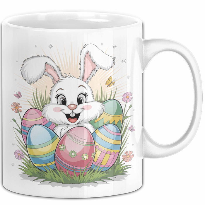 Ostern Tasse Geschenkidee für Feiertagsliebhaber Spruch Weiß Trendation