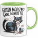 Sarkastische Katze Tasse Geschenkidee Guten Morgen Ganz Dünnes Eis Grün Trendation