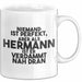 Hermann Tasse Niemand Ist Perfekt, Hermann Ist Nah Dran Geschenk Weiß Trendation