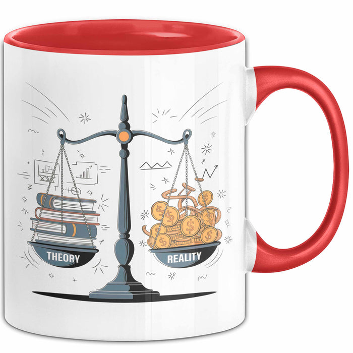 Wirtschaftsstudent Tasse Geschenk Lustige Geschenkidee Spruch Für Theorie Diskutierer Rot Trendation