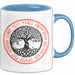 Keltischer Baum des Lebens Tasse Geschenk Geschenkidee Blau Trendation