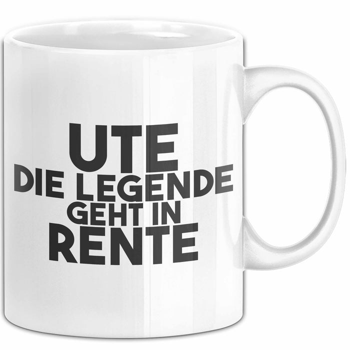 Ute Tasse Ute – Die Legende Geht In Rente Geschenk