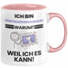 Briefmarkensammler Geschenk Tasse Lustiger Spruch Ich Bin Briefmarkensammler Warum Weil Ich Es Kann Geschenkidee Bester Briefmarkensammler Geburtstag Kaffee-Becher Rosa Trendation