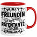 Patentante Geschenk Tasse Spruch Geschenkidee Beste Patentante Zu Sein Ist Unbezahlbar Kaffee-Becher Rot Trendation