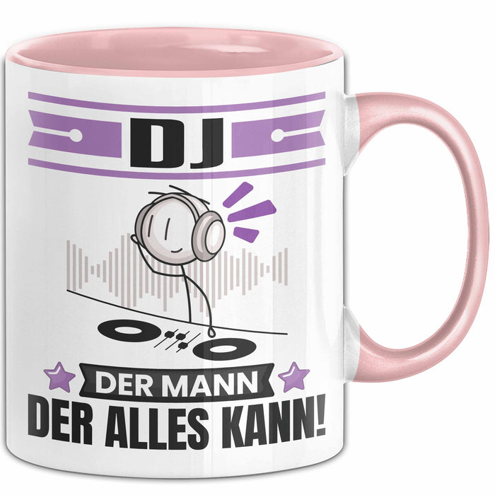 DJ Tasse Geschenk für DJ Der Mann Der Alles Kann Geschenkidee zum Geburtstag Rosa Trendation