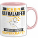 Ultraläufer Tasse Geschenk für Ultraläufer Geburtstag Lustiger Spruch Kaffee-Becher Was Ist Deine Superkraft Rosa Trendation