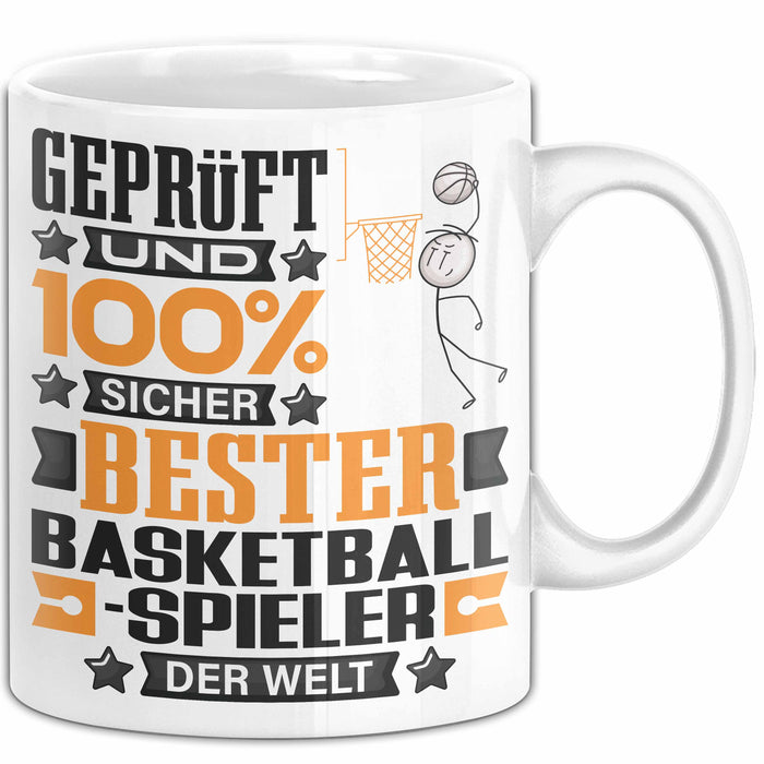 Basketballspieler Geschenk Lustiger Spruch für Basketballspieler Geschenkidee Bester Basketballspieler Der Welt Weiß Trendation