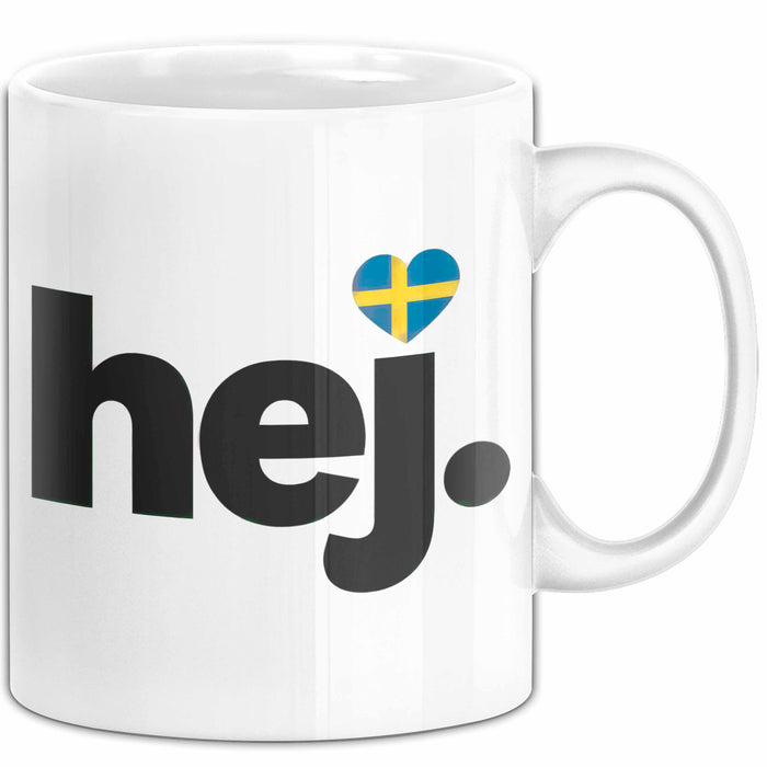 Schweden Skandinavien Schwedisch Tasse Geschenk Lustige Geschenkidee Spruch Hej Weiß Trendation