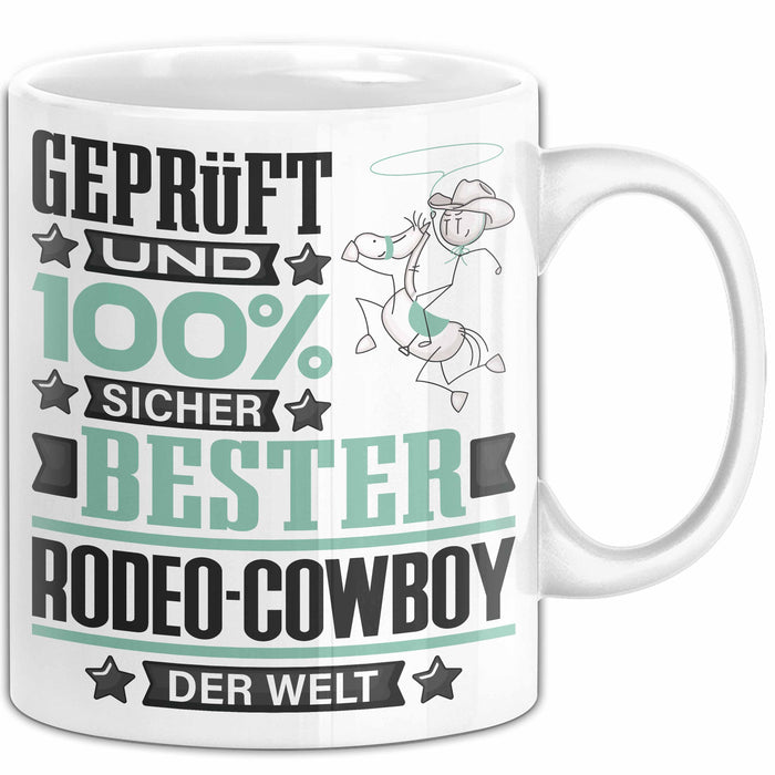Rodeo-Cowboy Geschenk Lustiger Spruch für Rodeo-Cowboy Geschenkidee Bester Rodeo-Cowboy Der Welt Weiß Trendation