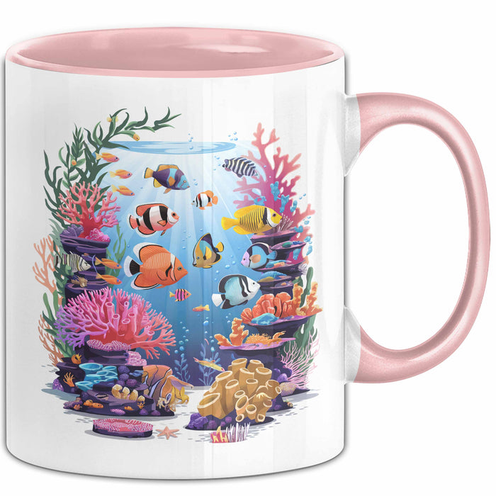 Aquarium Enthusiast Tasse Geschenkidee für Fischhalter Rosa Trendation