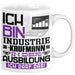 Industriekaufmann Ausbildung Tasse Geschenk Ich Bin Industriekaufmann In Der Ausbildung Ich Darf Das Geschenkidee Spruch Weiß Trendation
