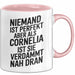 Cornelia Tasse Geschenk Niemand Ist Perfekt Cornelia Verdammt Nah Dran Geschenkidee Rosa Trendation