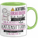 Katzensitterin Tasse Geschenk Lustiger Spruch Bitte Erheben Sie Sich Seine Majestät Die Katzensitterin Betritt Den Raum Grün Trendation