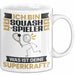 Squash-Spieler Tasse Geschenk für Squash-Spieler Geburtstag Lustiger Spruch Kaffee-Becher Was Ist Deine Superkraft Weiß Trendation