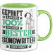 Songwriter Geschenk Lustiger Spruch für Songwriter Geschenkidee Bester Songwriter Der Welt Grün Trendation