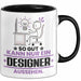 Designer Geschenk Tasse So Gut Kann Nur Ein Designer Aussehen Geschenkidee Kaffee-Becher Schwarz Trendation