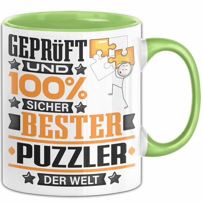 Puzzler Geschenk Lustiger Spruch für Puzzler Geschenkidee Bester Puzzler Der Welt Grün Trendation