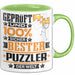 Puzzler Geschenk Lustiger Spruch für Puzzler Geschenkidee Bester Puzzler Der Welt Grün Trendation