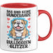 Bulldoggen-Besitzer Tasse Geschenk Das Sind Keine Hundehaare Das Ist Bulldoggen Glitzer Becher Rot Trendation