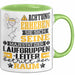 Laufgruppenleiter Geschenk Tasse Lustiger Spruch Erheben Sie Sich Der Laufgruppenleiter Betritt den Raum Grün Trendation