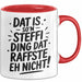 Steffi Tasse Geschenk Dat Is So'n Steffi Ding Dat Raffste Eh Nicht Geschenkidee Becher mit Name Rot Trendation