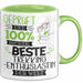 Beste Trekking-Enthusiastin Der Welt Tasse Geschenk für Eine Trekking-Enthusiastin Geprüft Und Sicher Geschenkidee Geburtstag Weihnachten Grün Trendation