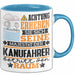 Kanufahrer Geschenk Tasse Lustiger Spruch Erheben Sie Sich Der Kanufahrer Betritt den Raum Blau Trendation