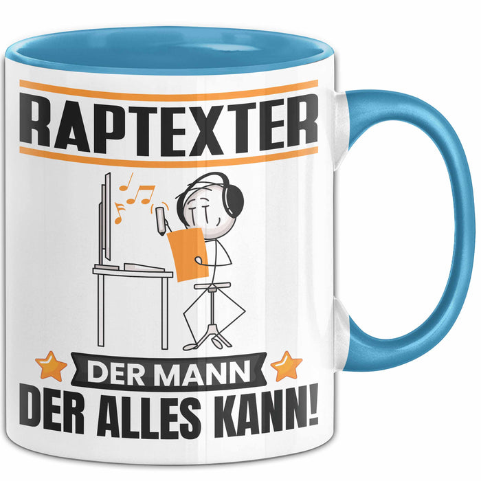 Raptexter Tasse Geschenk für Raptexter Der Mann Der Alles Kann Geschenkidee zum Geburtstag Blau Trendation