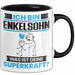 Enkelsohn Tasse Geschenk für Enkelsohn Geburtstag Lustiger Spruch Kaffee-Becher Was Ist Deine Superkraft Schwarz Trendation