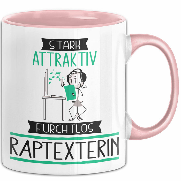 Raptexterin Tasse Geschenk Becher Stark Attraktiv Furchtlos Raptexterin Lustige Geschenkidee Rosa Trendation