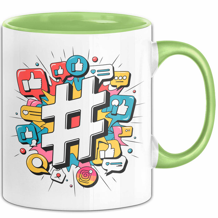 Social Media Manager Tasse Geschenkidee digitale Vermarkter Grün Trendation