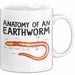 Regenwurm Tasse Geschenk Lustige Geschenkidee Spruch Anatomie Eines Regenwurms Weiß Trendation