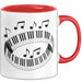 Pianist Tasse Geschenkidee für Fans klassischer Tastenklänge Rot Trendation