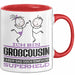 Großcousin Geschenk Tasse Ich Bin Großcousin Aber Sag Doch Einfach Superheld Lustige Geschenkdiee für Großcousin Kaffee-Becher Rot Trendation