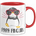 Papa Pinguin Tasse Geschenk Pinguin Liebhaber Vatertag Rot Trendation