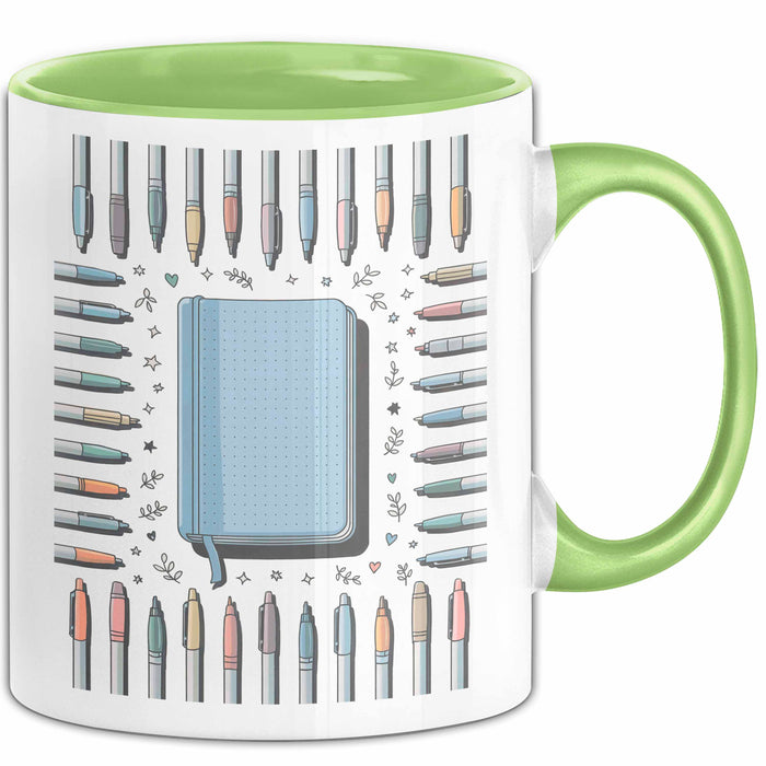 Journal Schreiber Tasse Geschenk Lustige Geschenkidee Spruch Für Achtsame Autoren Grün Trendation