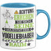 Vogelliebhaber Geschenk Tasse Lustiger Spruch Erheben Sie Sich Der Vogelliebhaber Betritt den Raum Blau Trendation