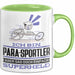 Para-Sportler Geschenk Tasse Ich Bin Para-Sportler Aber Sag Doch Einfach Superheld Lustige Geschenkdiee für Para-Sportler Kaffee-Becher Grün Trendation